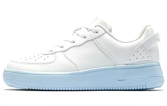 Кроссовки QIAODAN Skateboarding Shoes Women's Low-top White/Blue, белый/синий