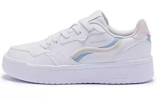 Кроссовки QIAODAN Skateboarding Shoes Women's Low-top White/cloud Pink, розовый