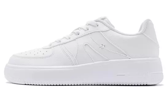 Кроссовки QIAODAN Skateboarding Shoes Women's Low-top White, белый
