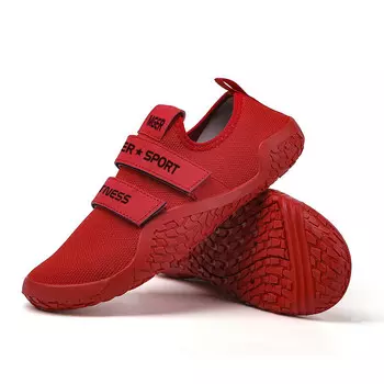 Кроссовки QINGHONG для мужчин и женщин, домашняя обувь для фитнеса, дышащая, нескользящая, легкая, тяжелая атлетика, приседания, становая тяга 0068, красные, 35-46