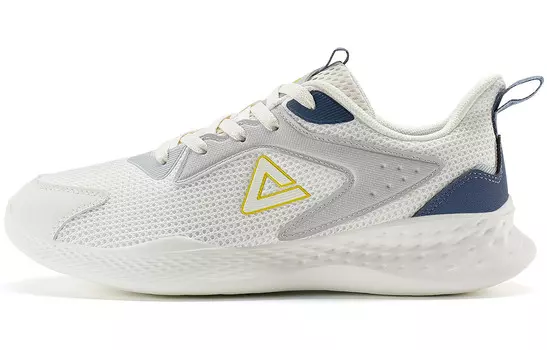 Кроссовки Qingyi для бега мужские с низким верхом из парусины белого цвета Peak