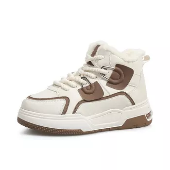 Кроссовки Quantity LIANGHUO Skateboarding Shoes Women's High-top, белый/черный