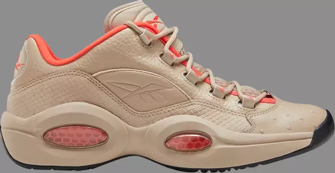 Кроссовки question low 'exotic leathers' Reebok, загар