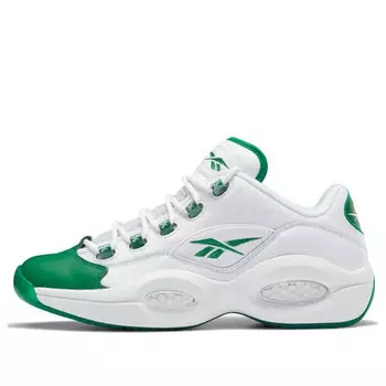 Кроссовки question low 'green toe' Reebok, белый