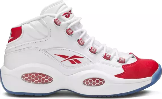Кроссовки question mid 'white pearlized red' 2016 Reebok, белый