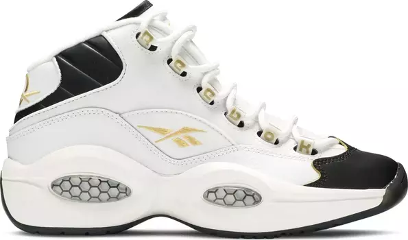 Кроссовки question mid j 'black toe' Reebok, белый