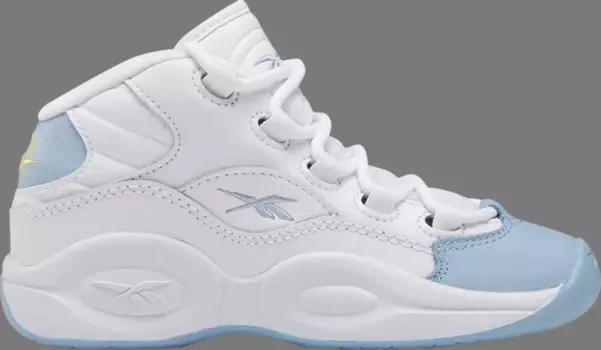 Кроссовки question mid little kid 'on to the next' Reebok, белый