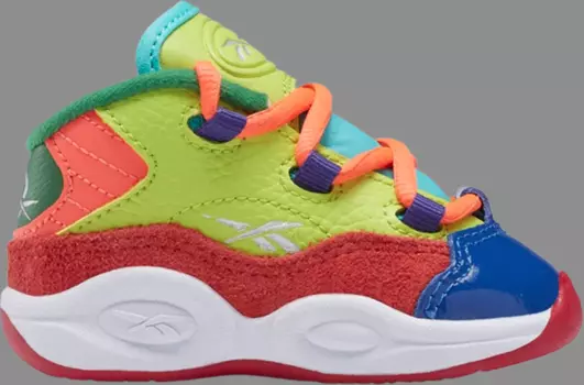 Кроссовки question mid toddler 'color explosion' Reebok, многоцветный