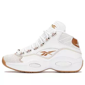 Кроссовки question midv 'white brown' Reebok, белый
