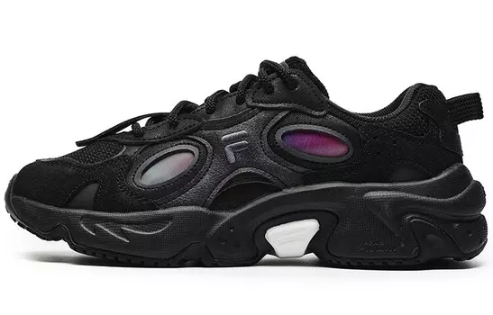 Кроссовки Raccoon Lifestyle женские с низким верхом, черные/перископ Fila Fusion