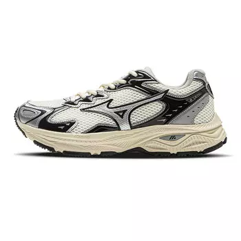Кроссовки Racer S унисекс с низким верхом бежевый/черный/серебристый Mizuno