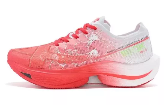 Кроссовки Racing 160X 5.0 женские с низким верхом, красные/белые/зеленые Xtep