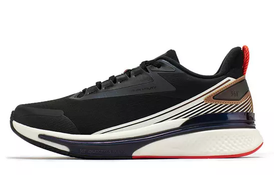 Кроссовки Rain Screen 5.0 для бега мужские с низким верхом цвета обсидиан черный/расплавленный красный 361°