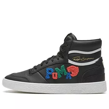 Кроссовки ralph sampson mid 'badges - black grey' Puma, черный