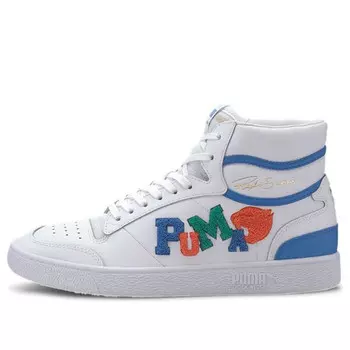 Кроссовки ralph sampson mid 'badges - white palace blue' Puma, белый