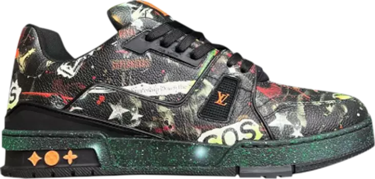 Кроссовки Rammellzee x Louis Vuitton Trainer 'White Canvas: LV Trainer in Residence', черный