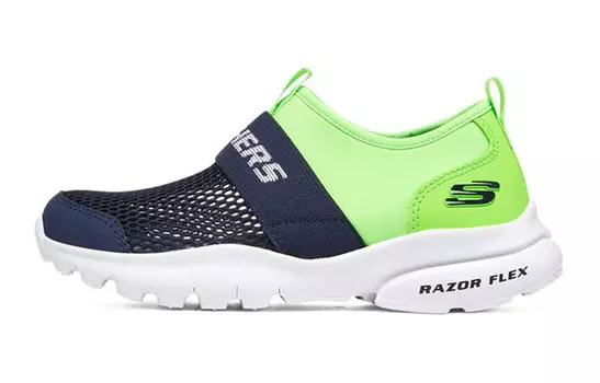 Кроссовки Razor Flex Kids Lifestyle GS Low-top темно-синие/лимонные Skechers