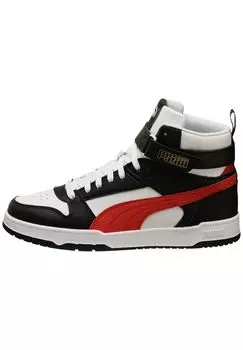 Кроссовки RBD Game, высокий крой, кожа, мужские PUMA, цвет Puma White High