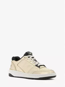 Кроссовки Rebel Metallic из тисненой кожи крокодила Michael Kors, золотой