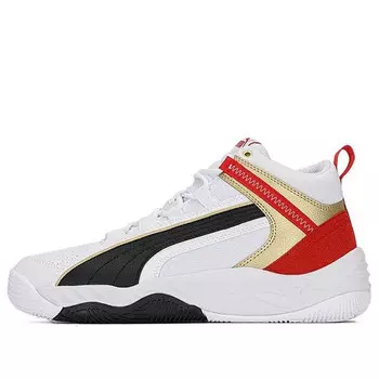 Кроссовки rebound future evo mid-top black/white/red Puma, белый