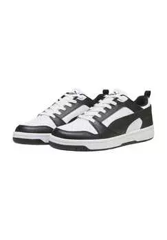 Кроссовки "rebound low" с цветными блоками из кожи Puma, белый