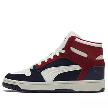 Кроссовки rebound sd dark blue/white/red mid casual board shoes Puma, синий