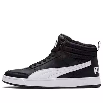 Кроссовки rebound street v2 fur 'black white' Puma, черный