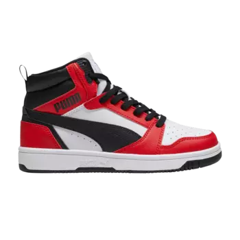 Кроссовки Rebound V6 Mid Big Kid 'White Black For All Time Red', красный