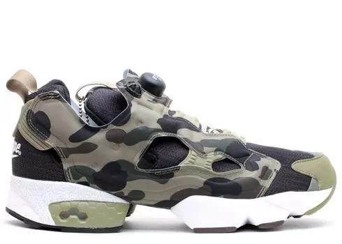 Кроссовки Reebok A Bathing Ape X Mita X Instapump Fury Og 'Black Earth', черный