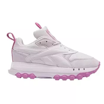 Кроссовки Reebok Cardi B Classic Leather V2 Women's, белый/темно-сиреневый
