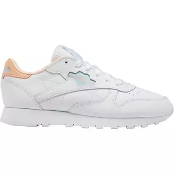 Кроссовки Reebok Classic кожаные женские, цвет Ftwwht/Blupea/Aurorg