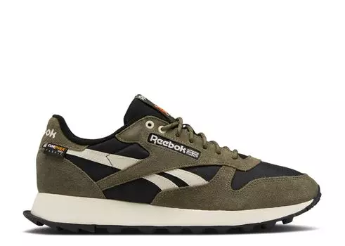 Кроссовки Reebok Classic Leather 'Black Army Green', зеленый