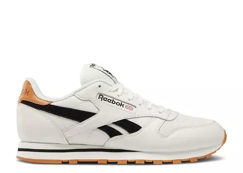 Кроссовки Reebok Classic Leather 'Chalk Black', белый