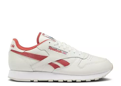Кроссовки Reebok Classic Leather 'Chalk Mars Red', белый