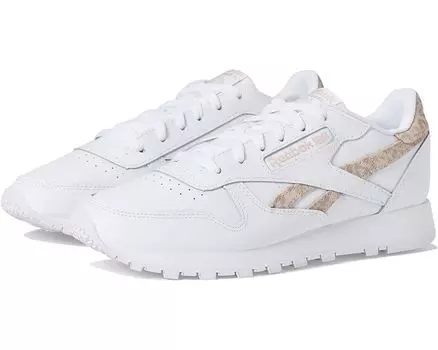 Кроссовки Reebok Classic Leather, цвет White/Soft Ecru