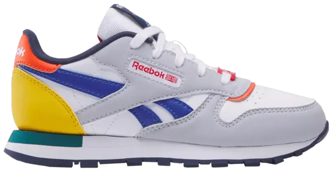 Кроссовки Reebok Classic Leather Little Kid 'Moon Navy Red', белый