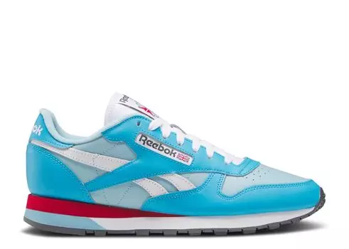 Кроссовки Reebok Classic Leather 'Radiant Aqua Red', синий
