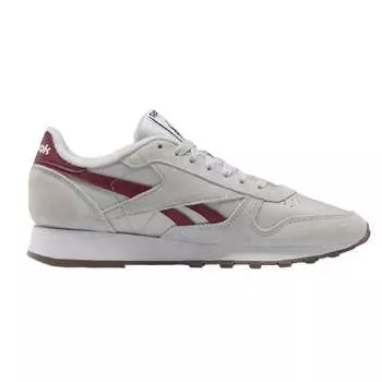 Кроссовки Reebok Classic Leather, серый/бордовый
