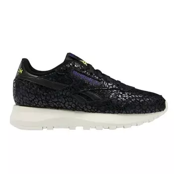 Кроссовки Reebok Classic Leather SP Women's, черный/белый/принт