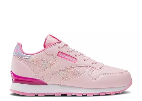 Кроссовки Reebok Classic Leather Step 'N' Flash Little Kid 'Pink Glow Lucid Lilac', розовый