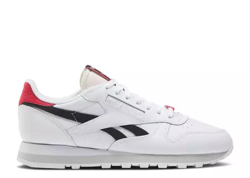 Кроссовки Reebok Classic Leather 'White Black Vector Red', белый