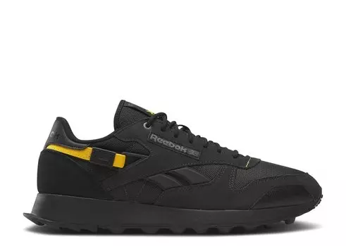 Кроссовки Reebok Classic Leather 'Winterized - Black Yellow', черный