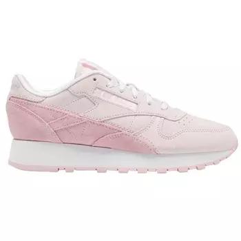 Кроссовки Reebok Classic Leather Women's, белый/розовый/бледно-розовый