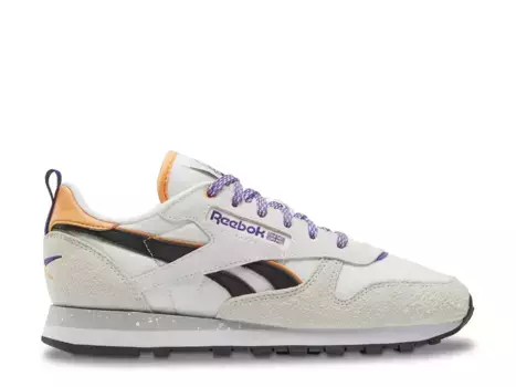 Кроссовки Reebok Classic Leather — женские, белые/серые/черные