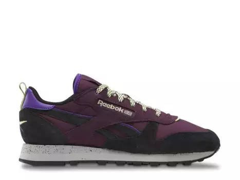 Кроссовки Reebok Classic Leather — женские, фиолетовые/черные