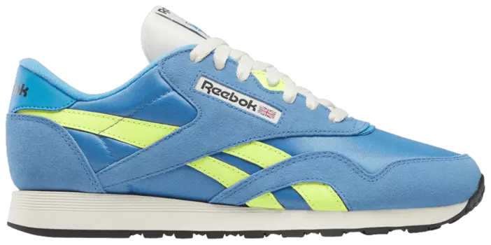 Кроссовки Reebok Classic Nylon 'Essential Blue Solar Acid Yellow', синий