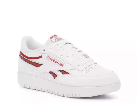 Кроссовки Reebok Club C Double — женские, белые/красные