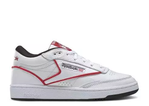 Кроссовки Reebok CLUB C MID 2 'WHITE FLASH RED', белый