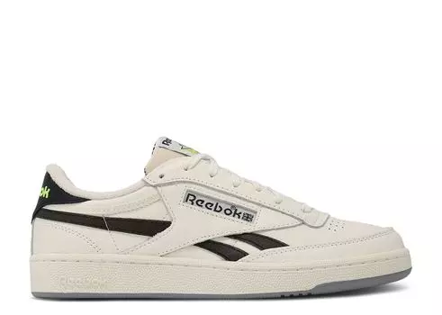 Кроссовки Reebok Club C Revenge Vintage 'Chalk Black Acid Yellow', кремовый