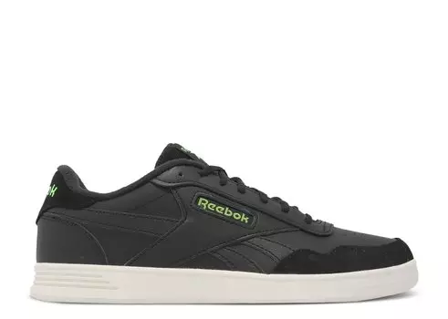 Кроссовки Reebok Court Advance 'Black Lime Silver', черный